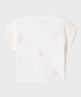 Tee-shirt manches courtes oversize à motifs brodés fille vue4 - GEMO 4G FILLE - GEMO