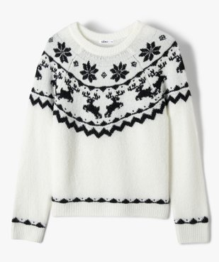Pull fille jacquard thème hiver vue2 - GEMO (JUNIOR) - GEMO