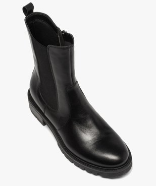 Boots femme unis style chelsea à semelle crantée vue5 - Nikesneakers (CASUAL) - Nikesneakers