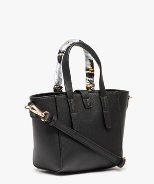 Sac femme rigide avec foulard sur l’une des anses vue2 - GEMO (ACCESS) - GEMO