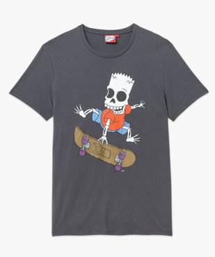 Tee-shirt manches courtes en coton imprimé homme - Les Simpsons vue4 - SIMPSONS - GEMO