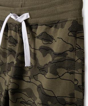 Bermuda en maille imprimé avec ceinture élastique garçon vue2 - GEMO (JUNIOR) - GEMO