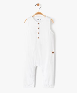 Combinaison bébé garçon en lin sans manches vue1 - GEMO(BEBE DEBT) - GEMO