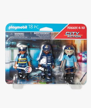 Jouet enfant équipe de policiers - Playmobil vue1 - DIVERS LICENCE - GEMO