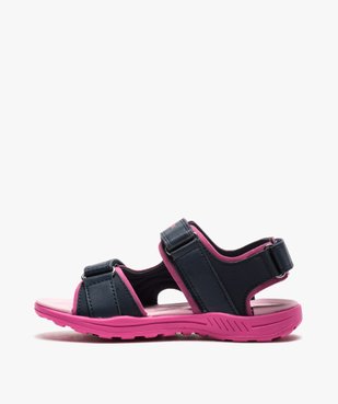 Sandales sport fille à brides scratch vernies – Geox vue3 - GEOX - GEMO