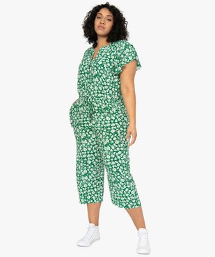Combinaison femme à motifs fleuris vue1 - GEMO (G TAILLE) - GEMO