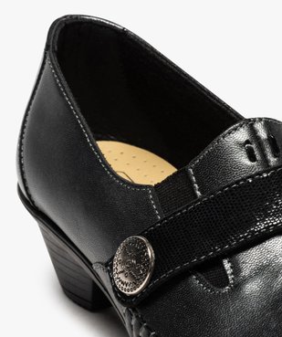 Escarpins femme confort à talon dessus cuir vue6 - GEMO (CONFORT) - GEMO