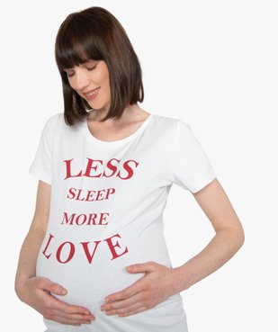 Tee-shirt de grossesse à manches courtes et imprimé fantaisie vue2 - GEMO (MATER) - GEMO
