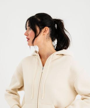 Sweat zippée à capuche en molleton femme vue2 - GEMO 4G FEMME - GEMO