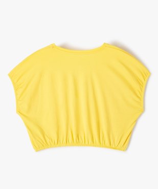Tee-shirt fille imprimé à coupe courte et loose vue3 - GEMO (ENFANT) - GEMO
