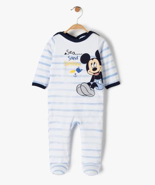 Pyjama bébé rayé avec motif Mickey - Disney vue1 - DISNEY DTR - GEMO