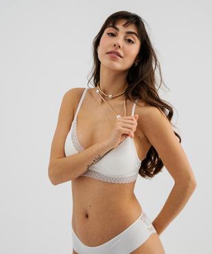 Soutien-gorge triangle avec coussinets amovibles vue1 - GEMO(HOMWR FEM) - GEMO