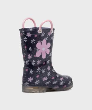 Bottes de pluie à motifs fleuris et semelle lumineuse fille - Lovely Wings vue4 - LOVELY WINGS - GEMO
