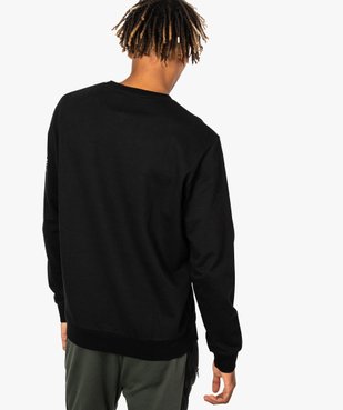 Sweat homme en molleton avec broderie bouclette - Kwell by Soprano vue3 - KWELL - GEMO