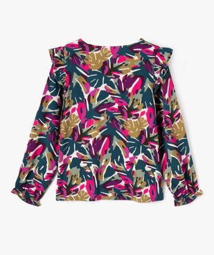 Chemise imprimée à manches longues avec volants fille vue3 - GEMO (ENFANT) - GEMO