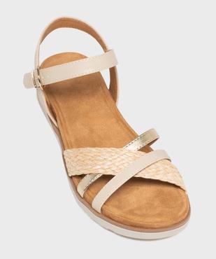 Sandales à talon compensée et brides croisées femme - Valentina Baldano  vue5 - VALENTINA BALDA - GEMO