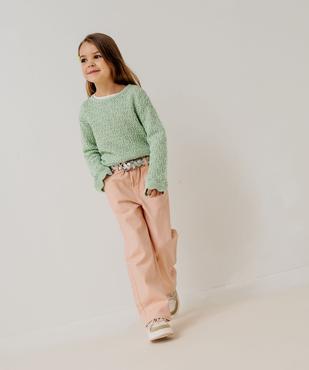 Pull en maille ajourée avec finitions dentelées fille vue6 - GEMO (ENFANT) - GEMO