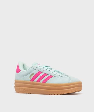 Baskets en cuir VL Court bold avec semelle plateforme femme - Adidas vue2 - ADIDAS - GEMO