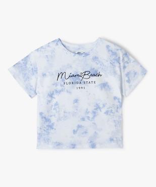 Tee-shirt fille large et court tie-and-dye vue1 - GEMO (JUNIOR) - GEMO