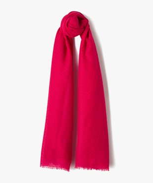 Foulard grand format rectangulaire à motifs ton sur ton en relief femme vue1 - GEMO 4G FEMME - GEMO