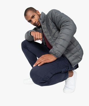 Pantalon homme cargo multipoche au coloris unique vue5 - GEMO (HOMME) - GEMO