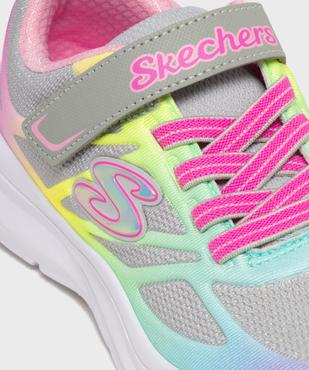 Baskets running en mesh fluo fille - Skechers  vue6 - SKECHERS - GEMO