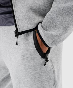 Pantalon de jogging avec poches zippées homme vue3 - GEMO (HOMME) - GEMO