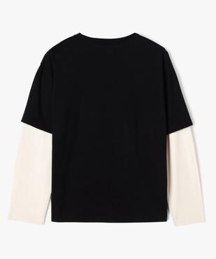 T-shirt manches longues superposition garçon vue4 - GEMO (JUNIOR) - GEMO