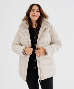 Doudoune à capuche fourrée femme grande taille vue4 - GEMO 4G GT - GEMO