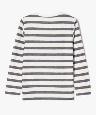 Tee-shirt rayé à manches longues garçon vue4 - LULUCASTAGNETTE - GEMO