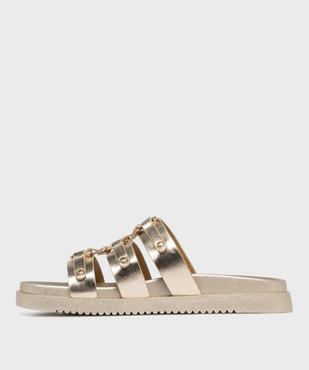 Mules à épaisse semelle inspiration spartiates femme - 5 Miles vue3 - 5 MILES - GEMO