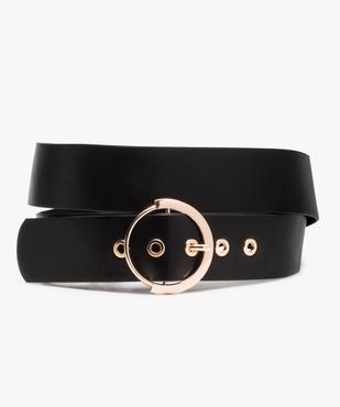 Ceinture femme large à boucle et œillets en métal vue1 - GEMO (ACCESS) - GEMO