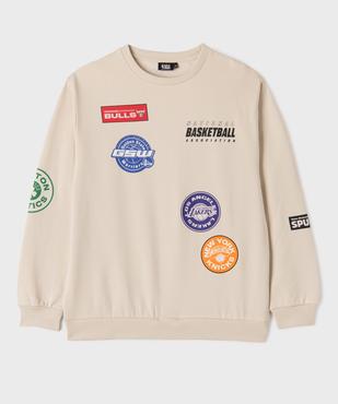 Sweat à col rond avec motifs garçon - NBA vue1 - NBA - GEMO