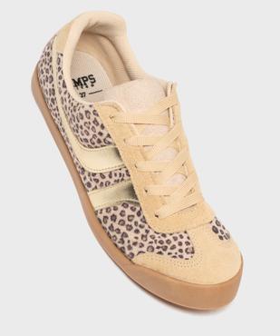 Baskets basses à lacets imprimé léopard femme - Camps United vue5 - CAMPS - GEMO