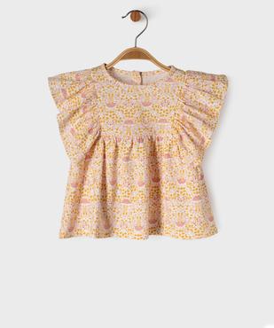 Tee-shirt manches courtes imprimé à volants bébé fille - LuluCastagnette vue2 - LULU CASTAGNETTE GEMO FOR GOOD - GEMO