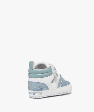 Baskets bébé garçon style denim à scratch - LuluCastagnette vue4 - LULUCASTAGNETTE - GEMO