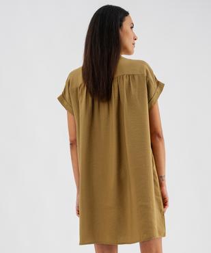 Robe courte manches coutes à col lavallière vue2 - GEMO 4G FEMME - GEMO