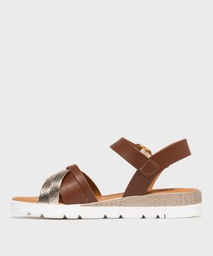 Sandales à talon compensé et semelle sport femme - Valentina Baldano vue3 - VALENTINA BALDA - GEMO