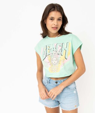 Tee-shirt crop top sans manches femme - Camps United vue2 - CAMPS UNITED - GEMO