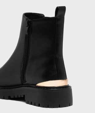Boots femme style Chelsea crantées avec détail métallisé vue13 - 5 MILES - GEMO