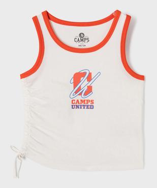 Débardeur en jersey de coton avec fronce ajustable sur le côté fille - Camps United vue1 - CAMPS US GEMO FOR GOOD - GEMO