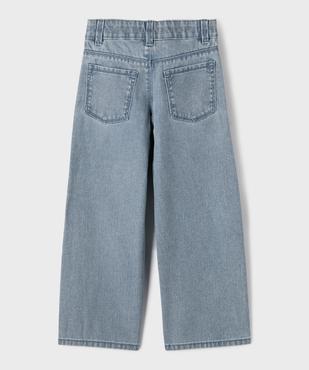 Jean wide leg en denim de coton pailleté fille vue3 - GEMO (ENFANT) - GEMO