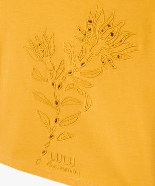 Tee-shirt à manches courtes froncées avec motif fille - LuluCastagnette vue3 - LULU CASTAGNETTE GEMO FOR GOOD - GEMO