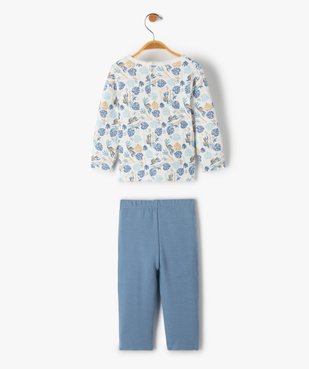 Pyjama bébé en jersey imprimé singes vue3 - GEMO(BB COUCHE) - GEMO