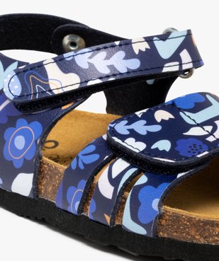 Sandales fille à motifs avec double scratch  vue6 - GEMO 4G FILLE - GEMO