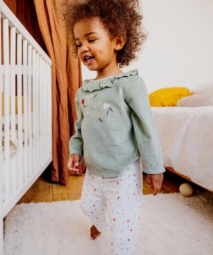 Pyjama en velours 2 pièces imprimé cœurs bébé fille vue6 - GEMO 4G BEBE - GEMO
