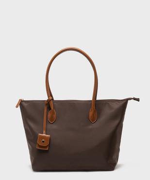 Sac à main zippé forme cabas à grandes anses femme  vue1 - GEMO (ACCESS) - GEMO