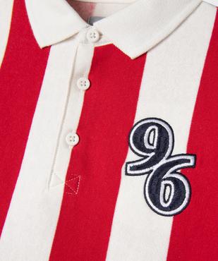 Sweat à rayures avec col polo bébé garçon - LuluCastagnette vue3 - LULU CASTAGNETTE GEMO FOR GOOD - GEMO