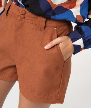 Short femme ample au toucher peau de pêche vue2 - GEMO(FEMME PAP) - GEMO