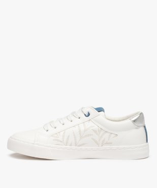 Tennis femme à lacets brillants avec décor végétal perforé vue3 - GEMO (SPORTSWR) - GEMO